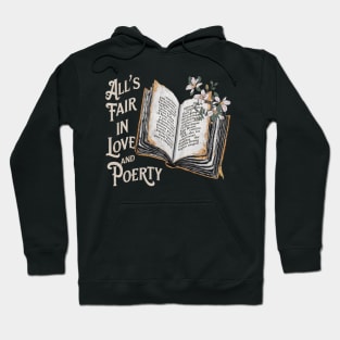 all s fair in love and poetry book and jasmine Hoodie